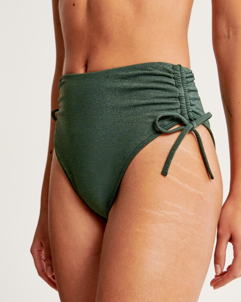 Cinch Tie High-Waist High-Leg Cheeky Bottom