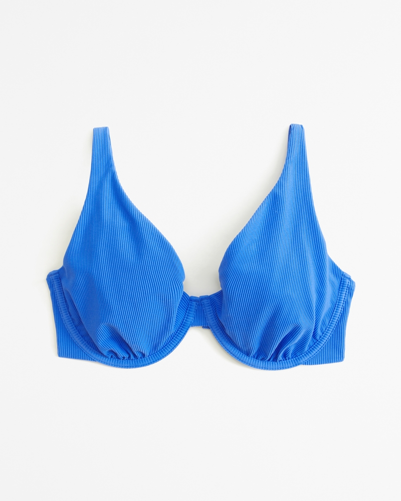 Mujer Top de bikini con aro interno y vértice alto Curve Love | Mujer  Trajes de baño | Abercrombie.com