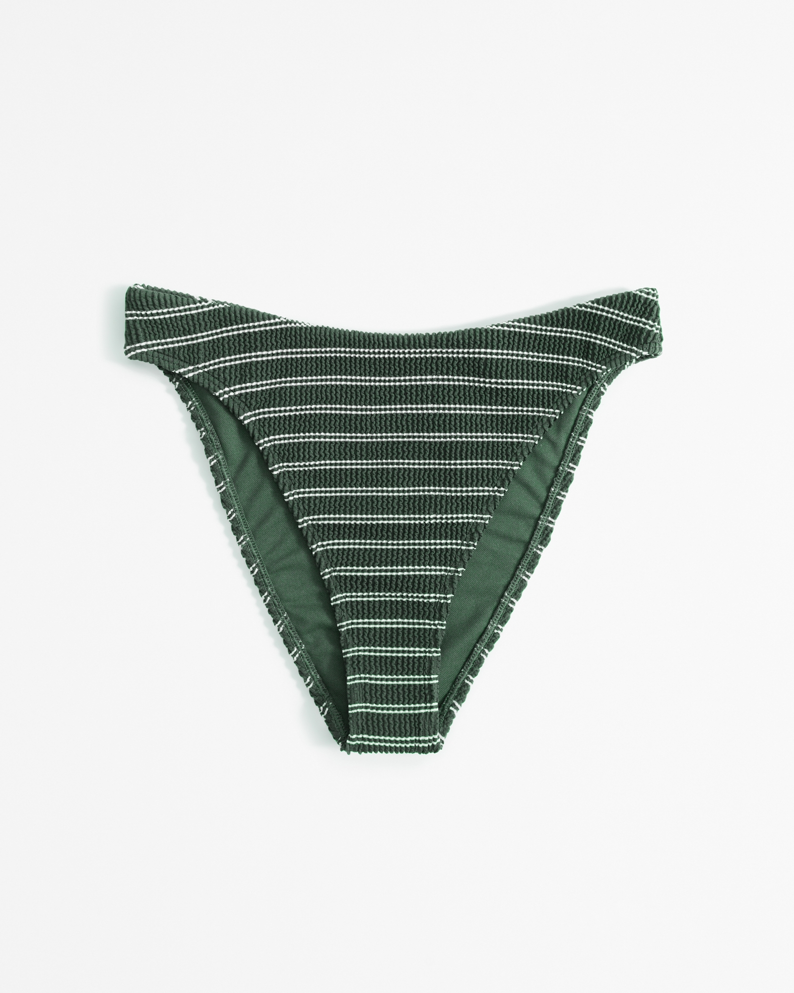 Peek & Beau Curve Exclusive high leg bikini bottom in green sunflower print