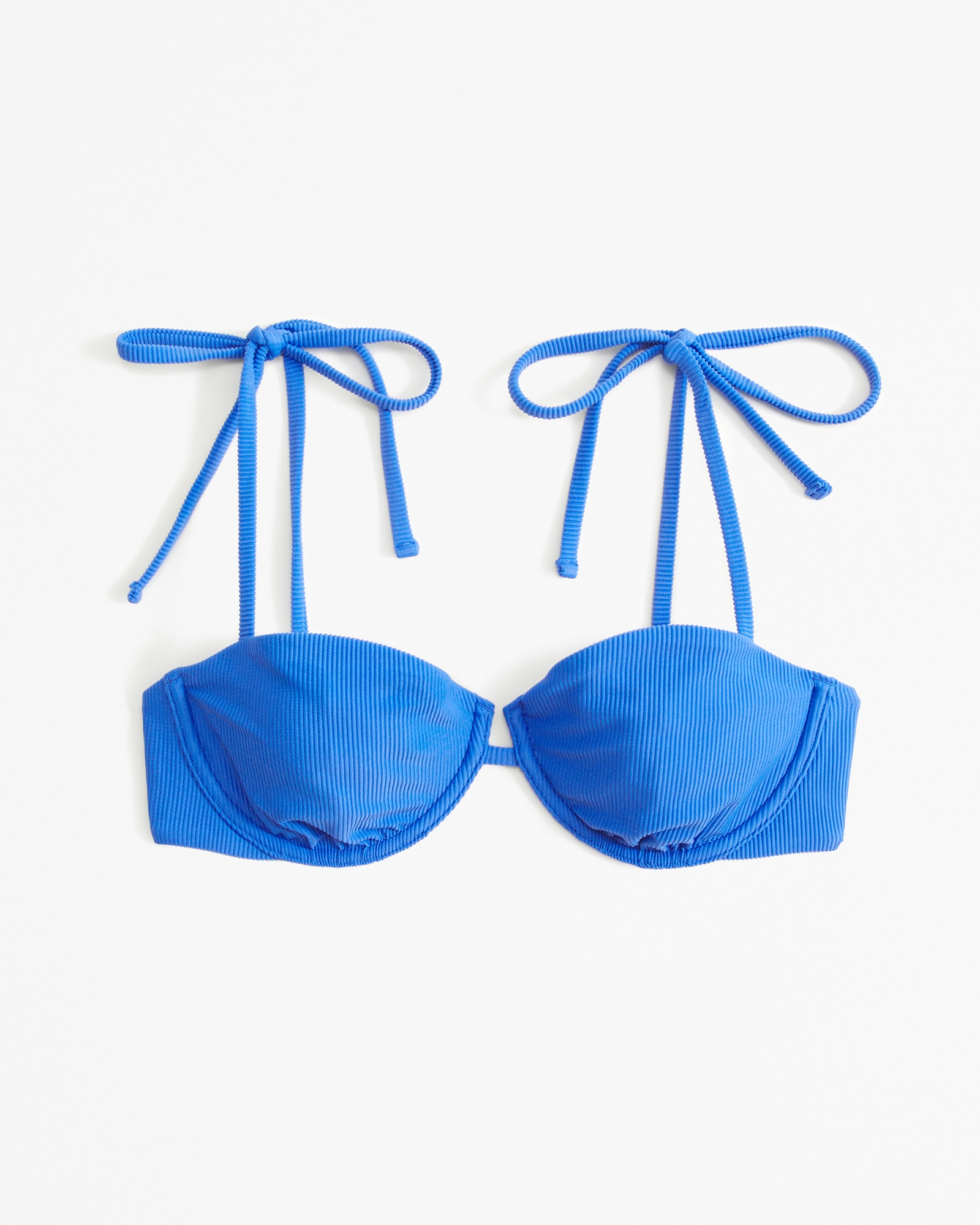 Gilly Hicks cotton rib logo triangle bra in blue