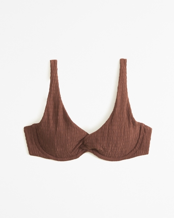 Hollister Gilly Hicks Ribbed Cotton Logo Triangle Bralette