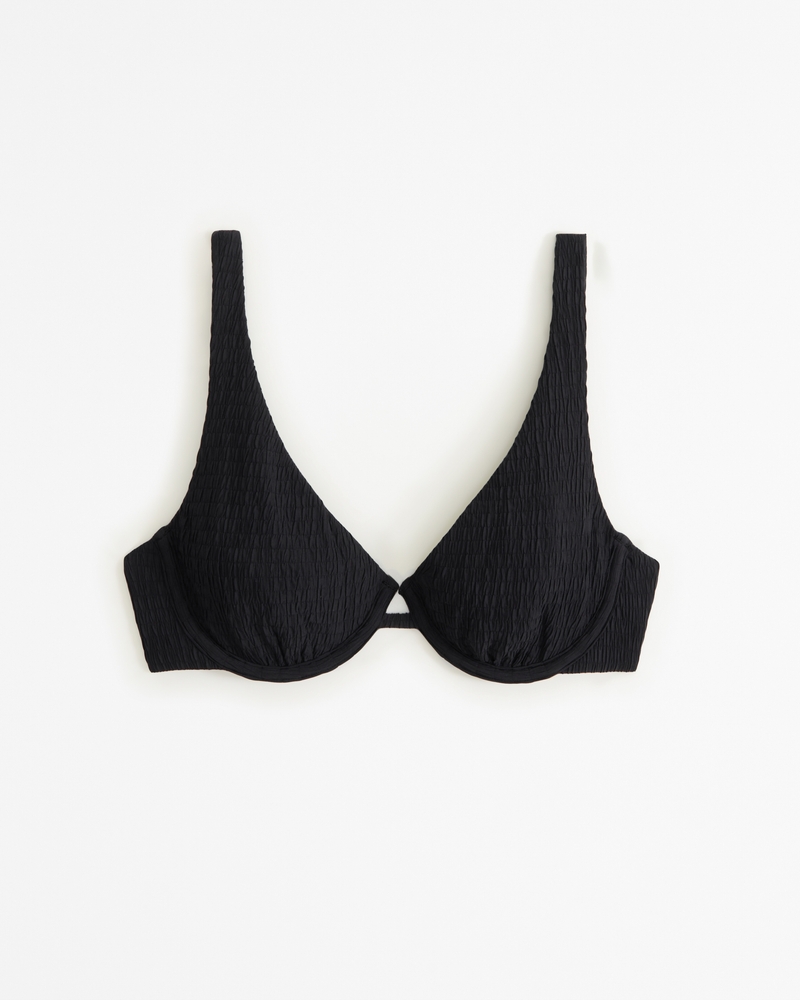 Black underwire halter bikini top clearance