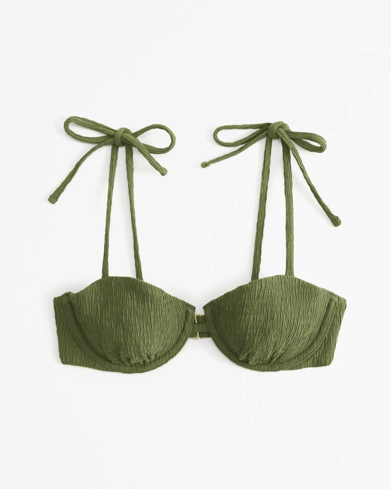 Women's Ribbed Underwire Bikini Top - Shade & Shore™ Green 32DD