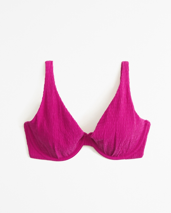 Curve Love High Apex Underwire Bikini Top, Pink