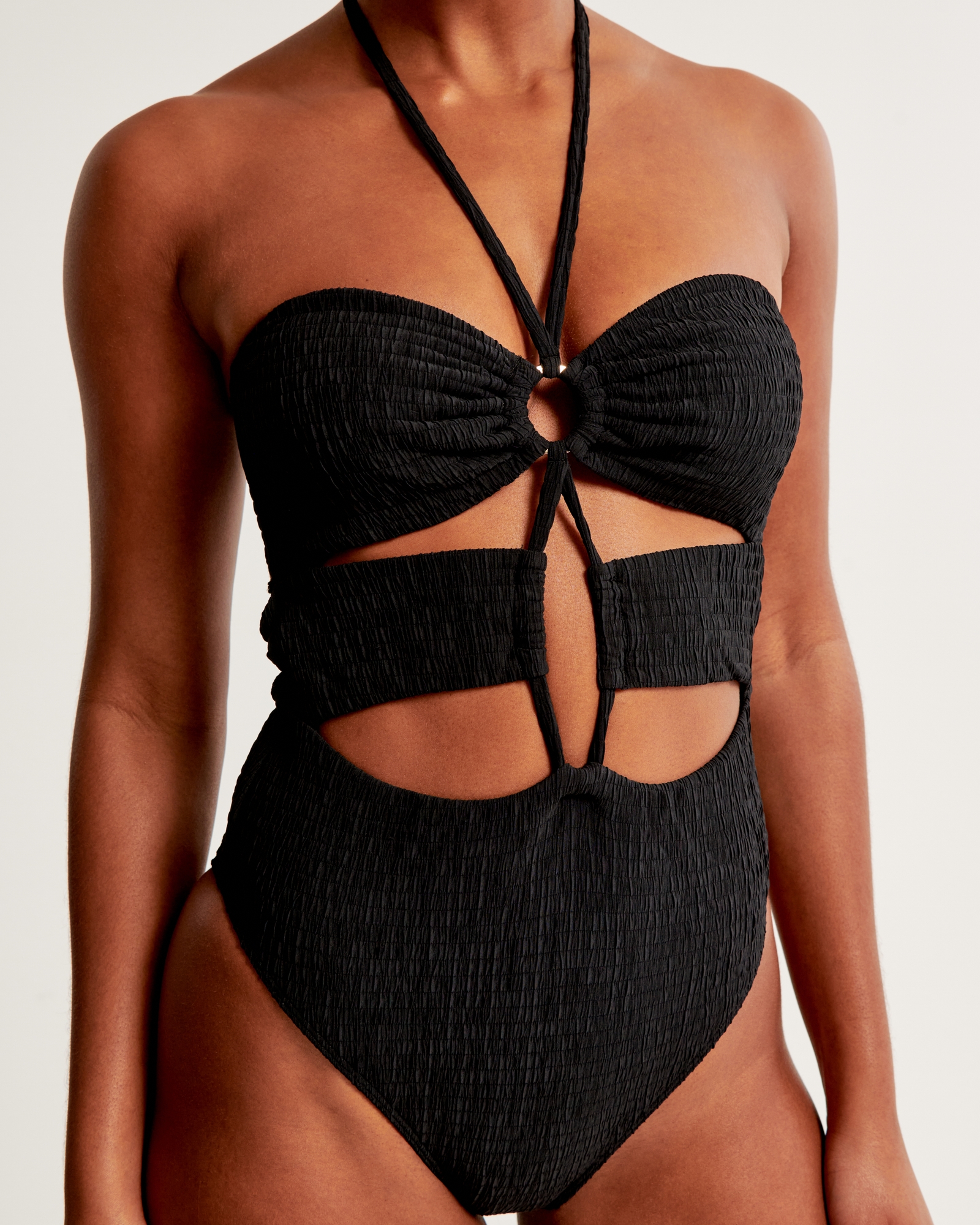One piece swimsuit with wires support Secret Cove black AUBADE