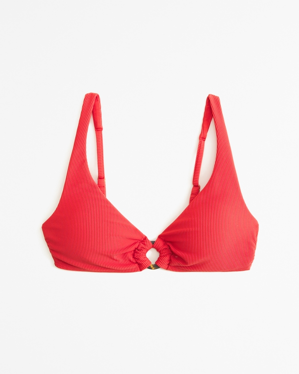 O-Ring High Apex Bikini Top, Garnet view 1