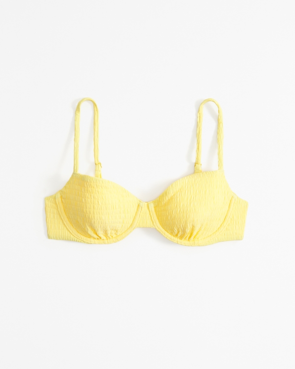 90s Clean Underwire Bikini Top, Yellow