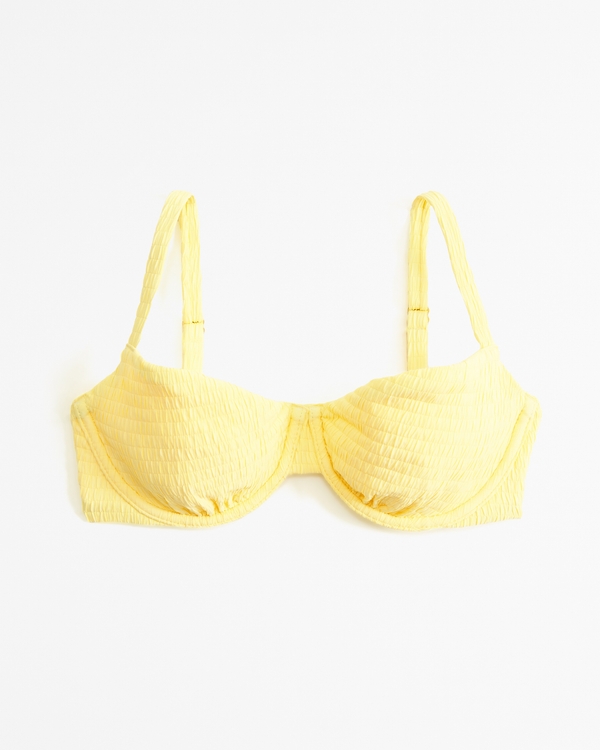 Curve Love 90s Clean Underwire Bikini Top, Yellow