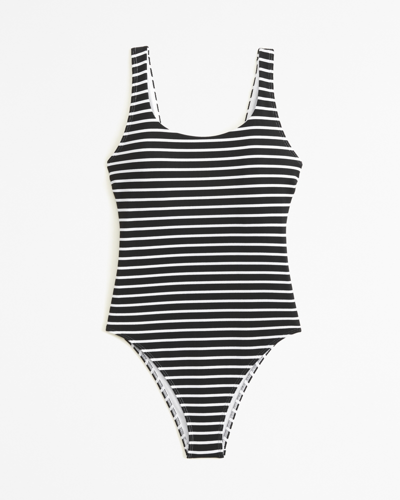 Longitude Vintage 90s Black Brochade One Piece 2024 Swimsuit, Size M/L