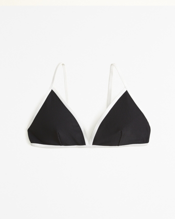 Haut de bikini triangle côtelé Xhilaration Juniors - Noir - eBay