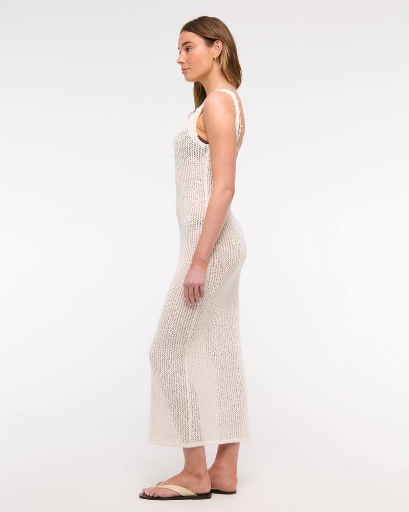 Crochet-Style Maxi Dress Coverup