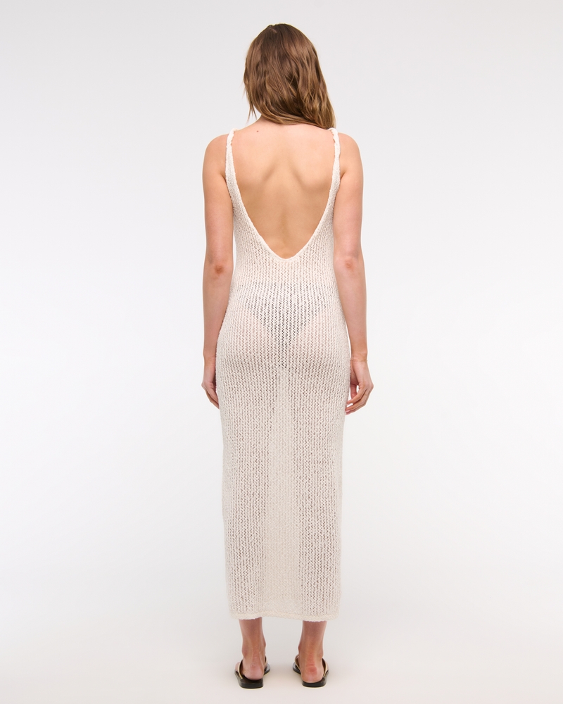 Crochet-Style Maxi Dress Coverup