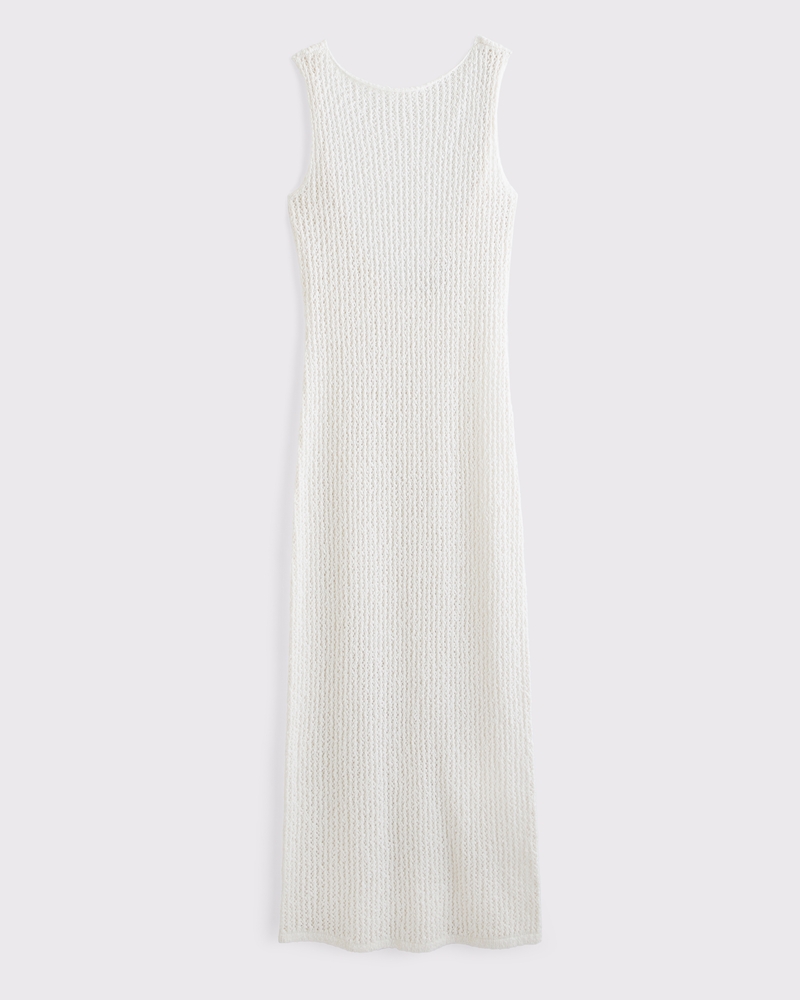 Crochet-Style Maxi Dress Coverup