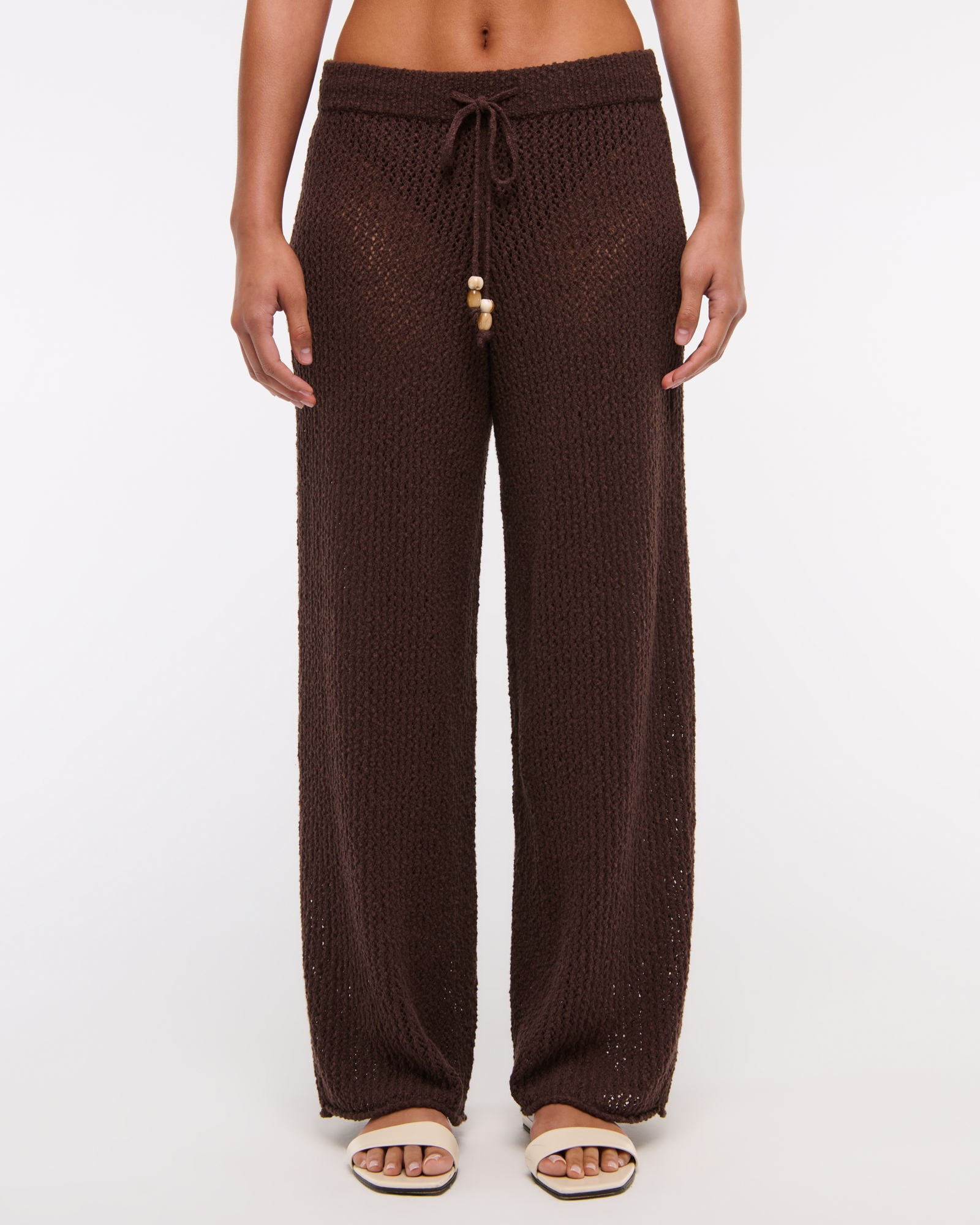 Mid Rise Crochet-Style Coverup Pant