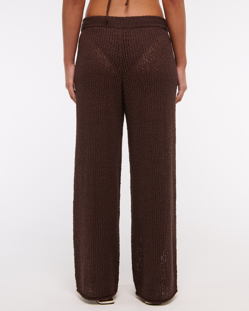 Mid Rise Crochet-Style Coverup Pant