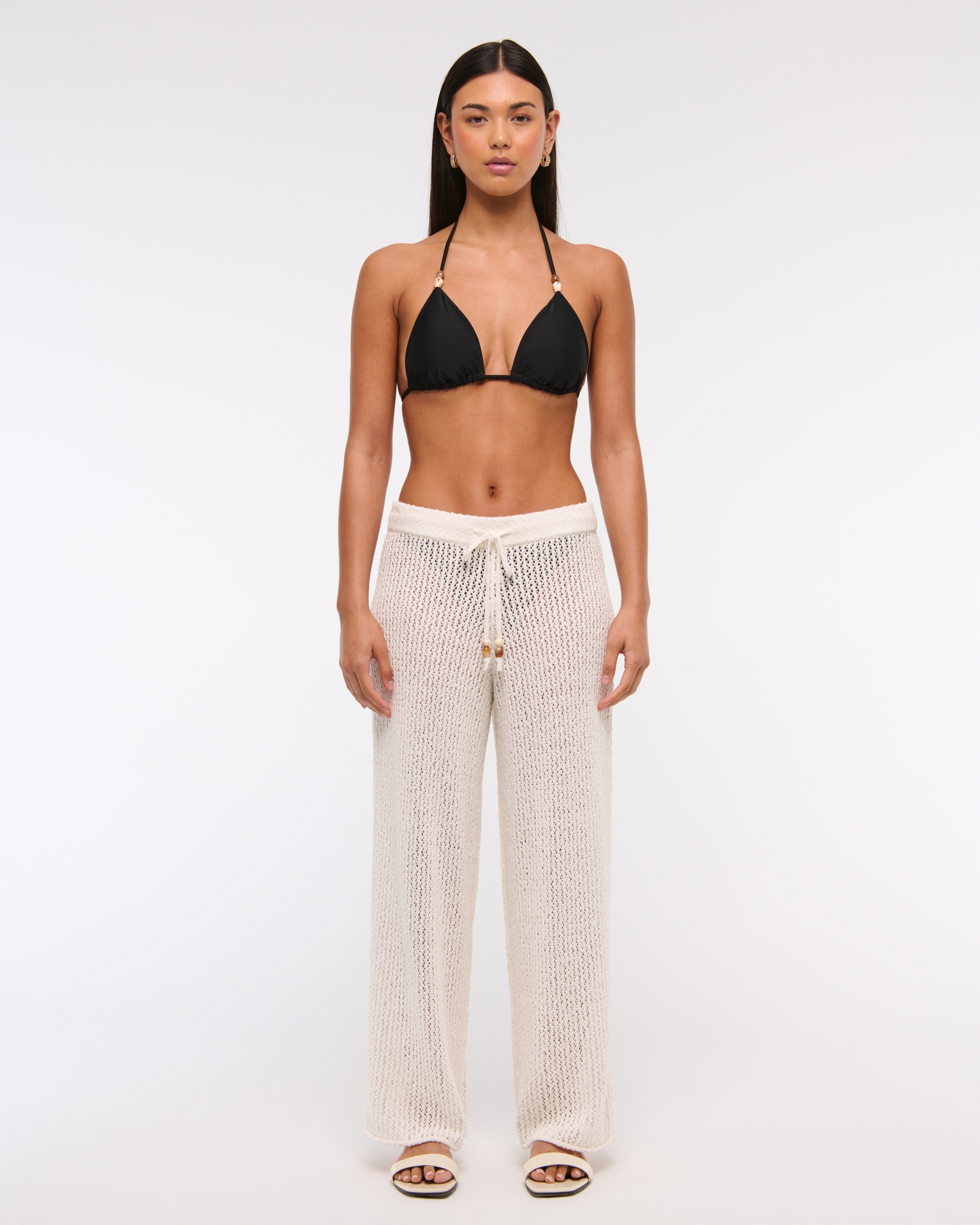 Mid Rise Crochet-Style Coverup Pant