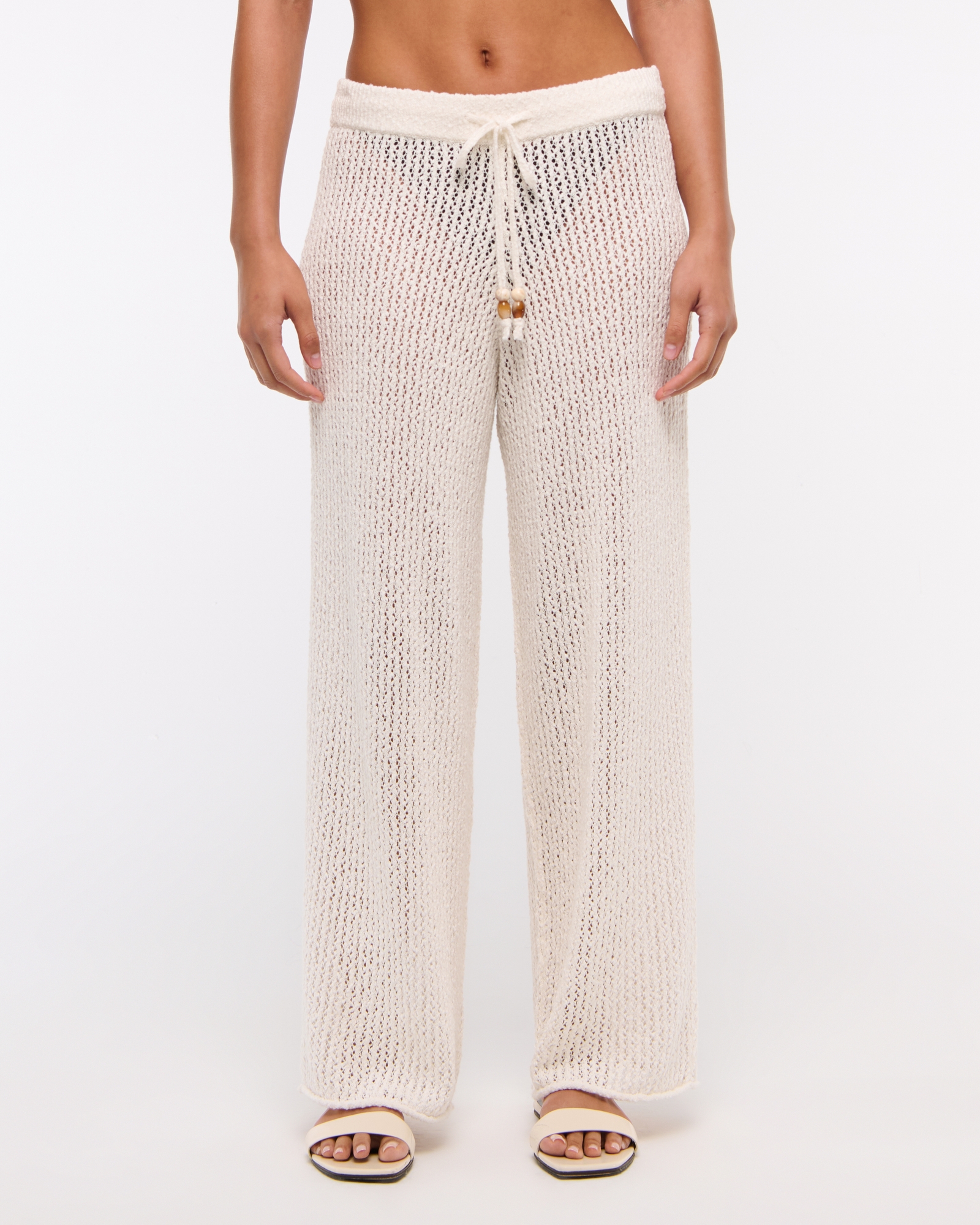Mid Rise Crochet-Style Coverup Pant