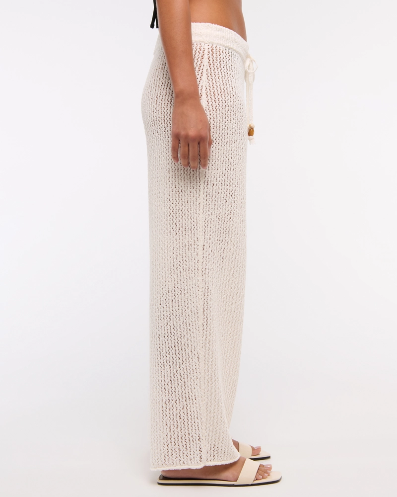 Mid Rise Crochet-Style Coverup Pant