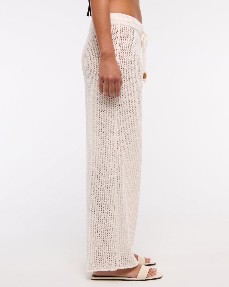 Mid Rise Crochet-Style Coverup Pant