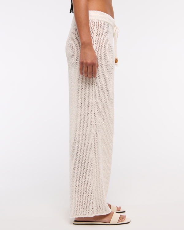 Mid Rise Crochet-Style Coverup Pant