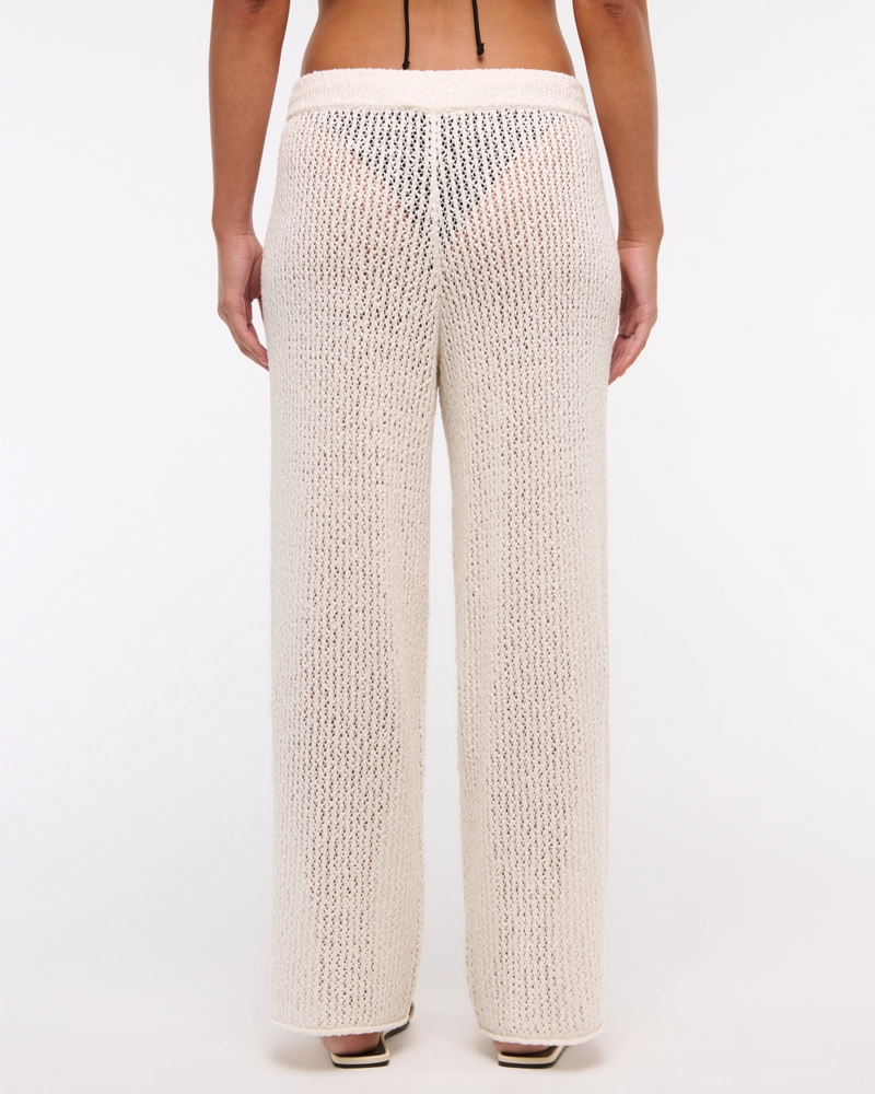 Mid Rise Crochet-Style Coverup Pant