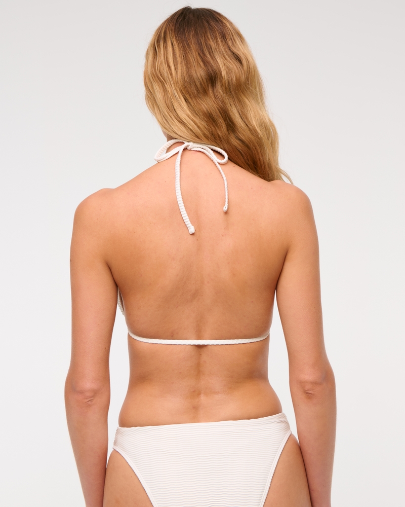 Tie-Front Halter Triangle Bikini Top
