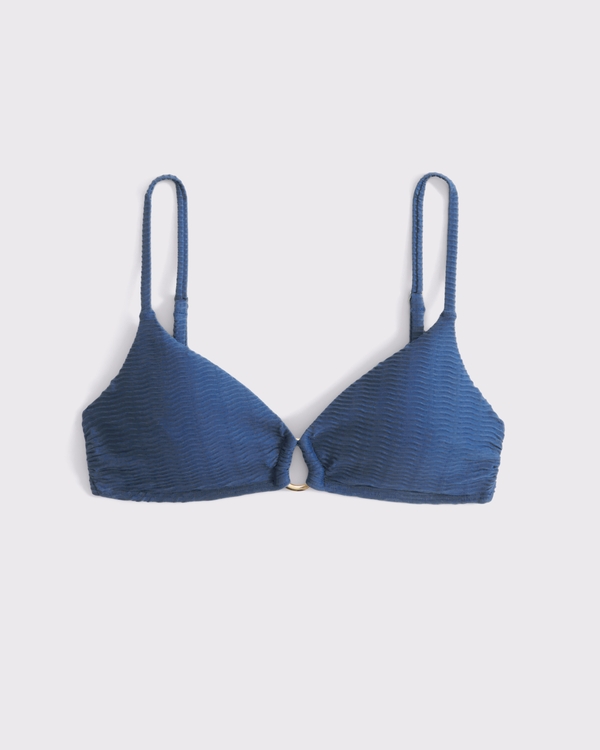 Hardware Bralette Bikini Top, Blue view 1