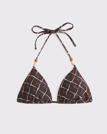Women's Beaded Halter String Triangle Bikini Top | Women's Clearance | Abercrombie.com