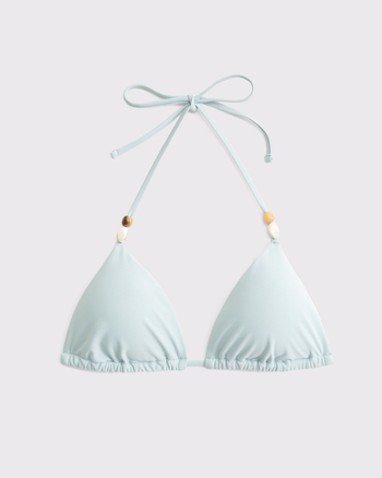 Women's Beaded Halter String Triangle Bikini Top | Women's Swimwear ...