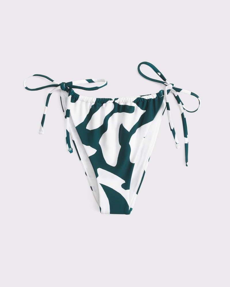 Low Rise Ruched Tie-Side Cheeky Bottom