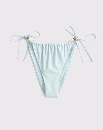 Low Rise Ruched Tie-Side Cheeky Bottom