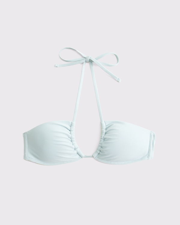 Upside-Down Triangle Bikini Top, Light Blue view 1