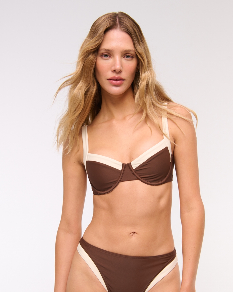 Crochet-Style Wide Strap Underwire Bikini Top
