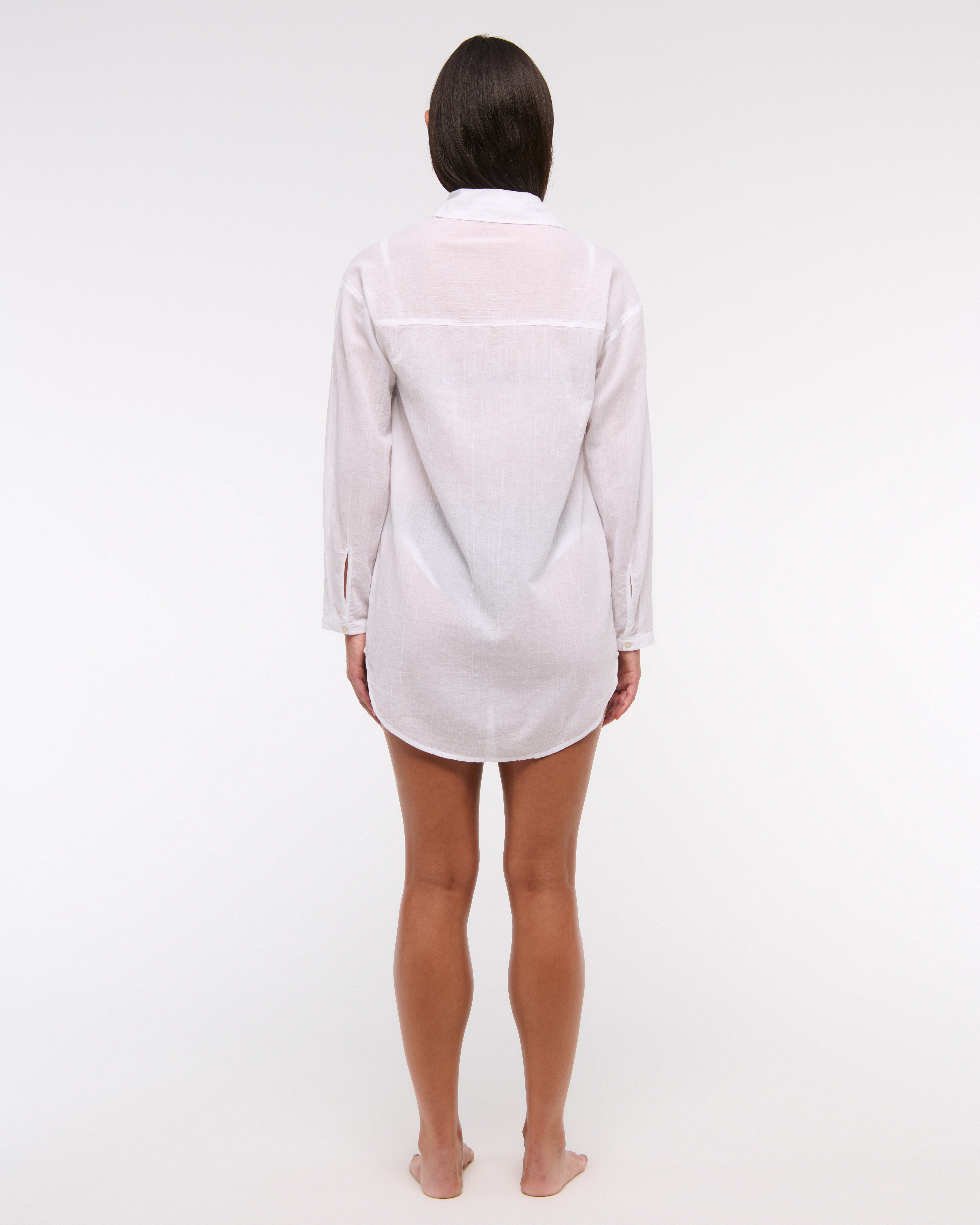 Women's Tie-Front Shirt Dress Coverup | Women's Swimwear