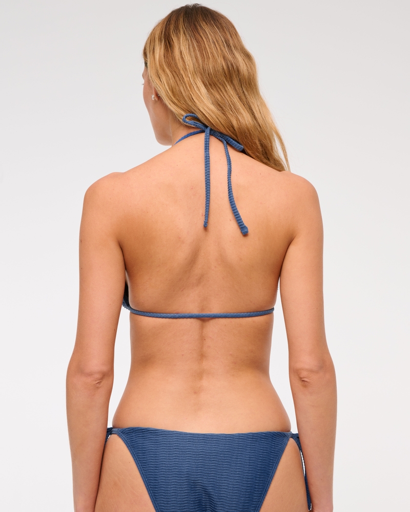 Tie-Front Halter Triangle Bikini Top