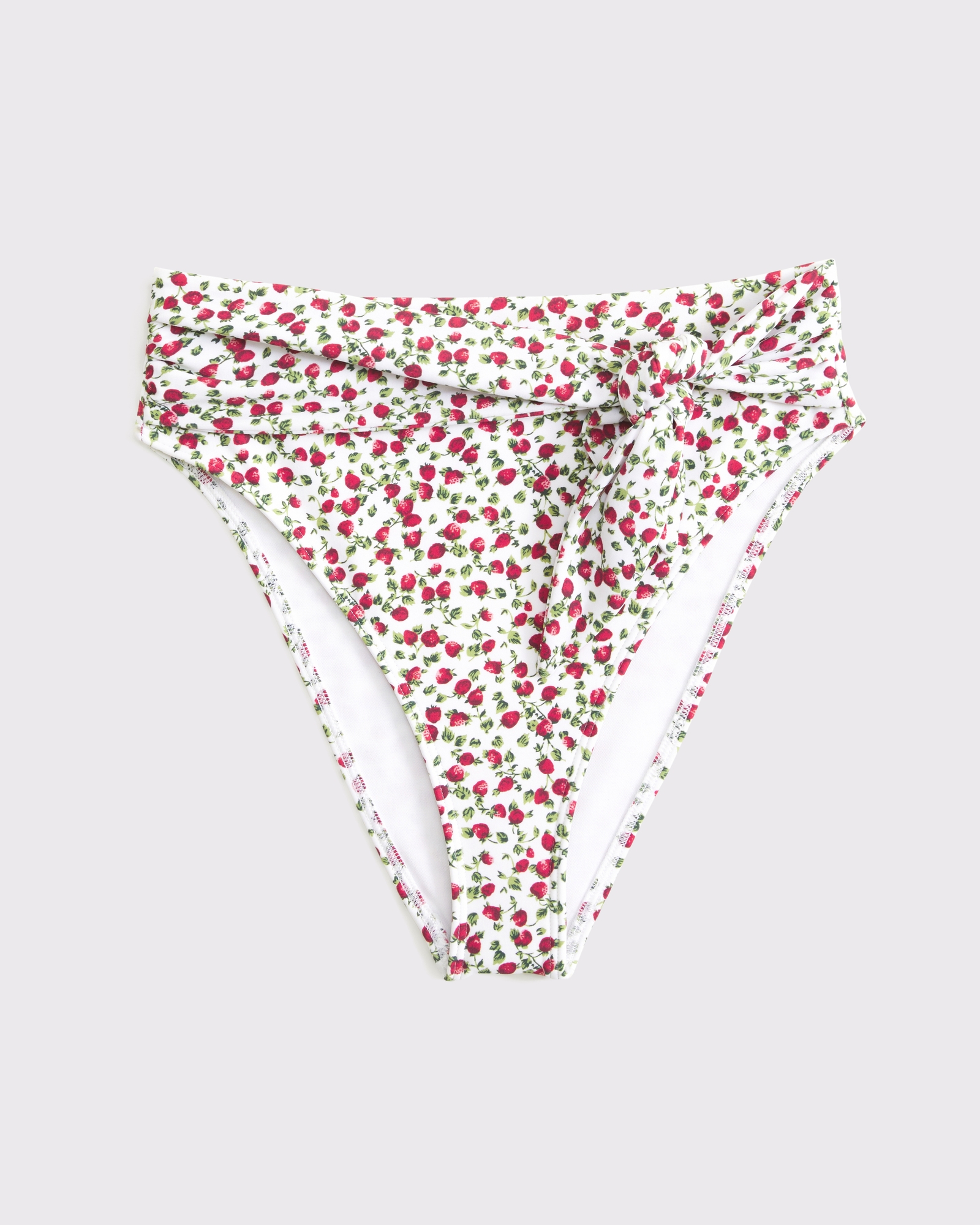 Tie-Front High-Waist Moderate Bottom