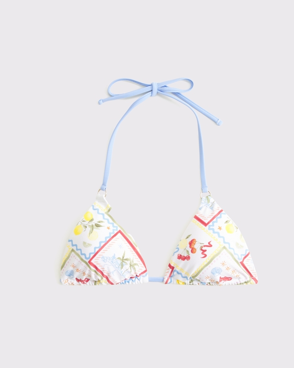 O-Ring Halter String Triangle Bikini Top