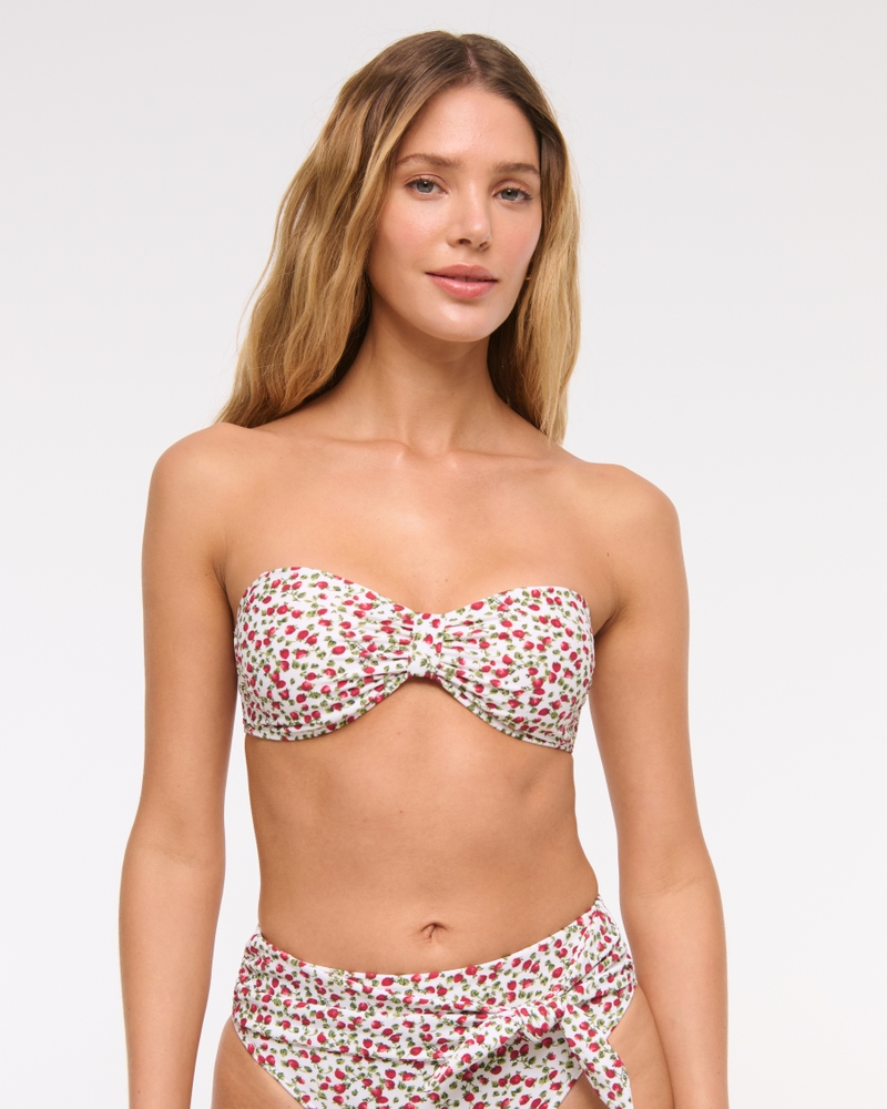 Knot-Front Bandeau Swim Top