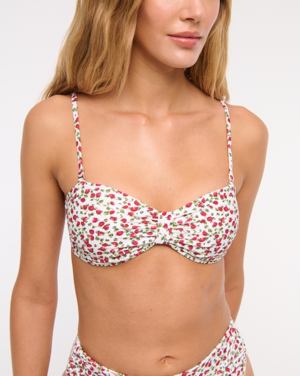 Knot-Front Bandeau Swim Top