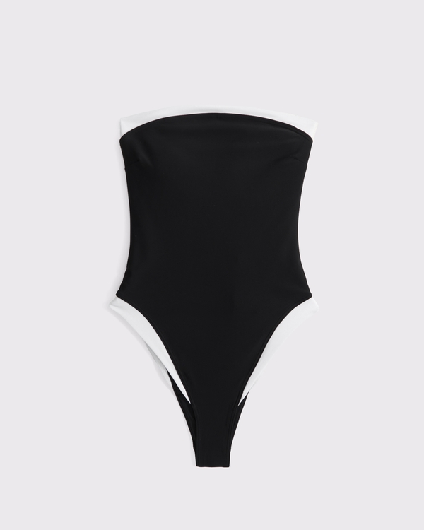 A&F Marina One-Piece Swimsuit, Black view 1