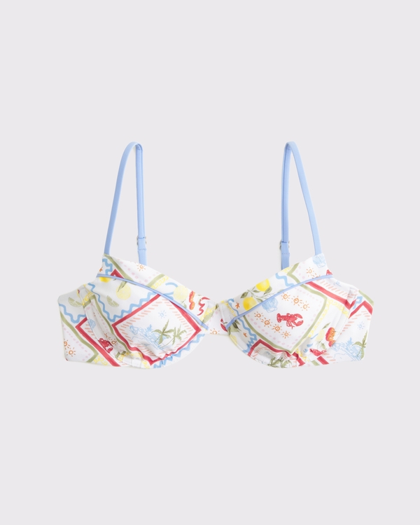 Balconette-Bikinioberteil mit Bügeln, Tile Druck view 1