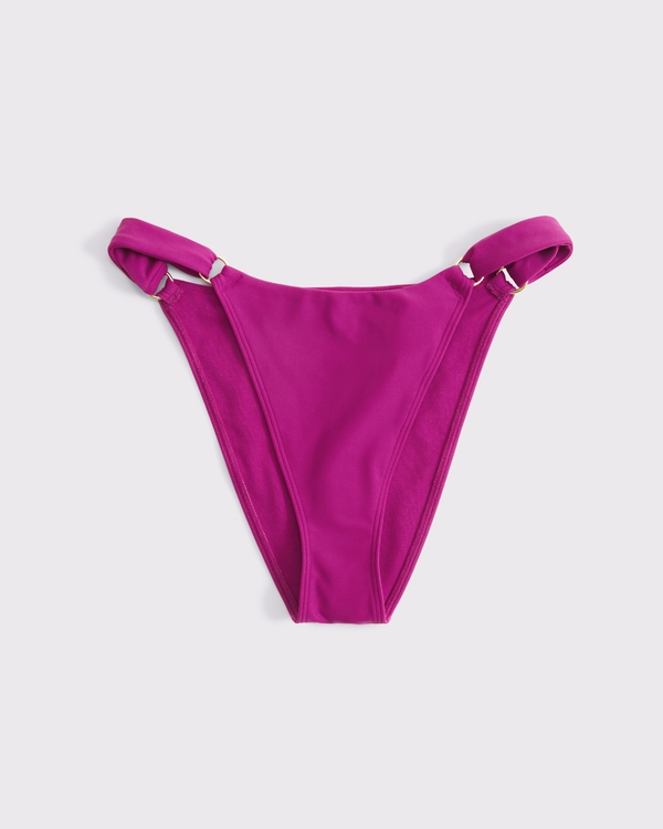 O-Ring High-Leg Cheeky Bottom, Fuchsia view 1