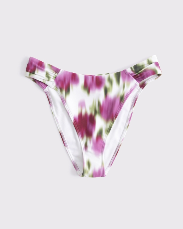 Ruched-Side Mid Rise Moderate Bottom, Pink Pattern view 2