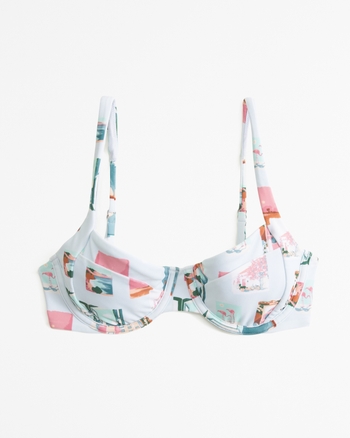 Parte Superior De Bikini Con Aros Push Up Para Mujer - Tankini Con Tirantes Anchos Ajustables, Copas Extraíbles, Ideal Para Playa Y Piscina