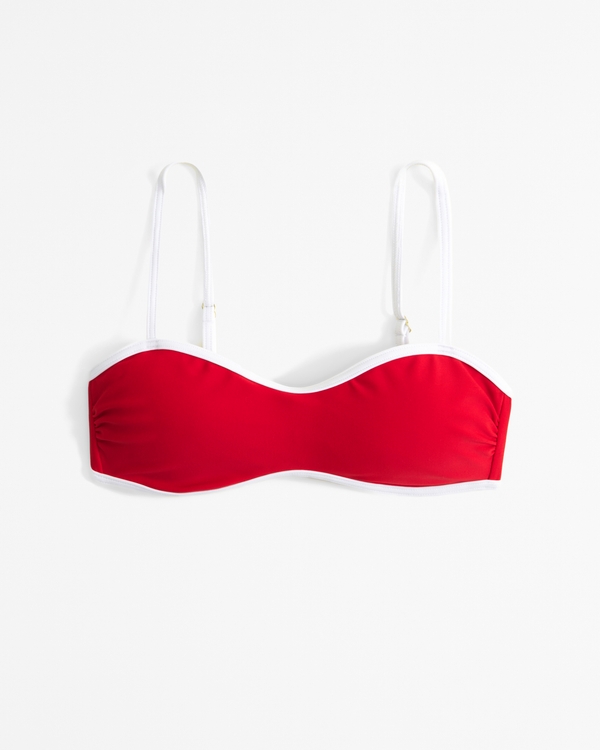 90s Bralette Swim Top, Vivid Red