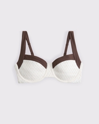 Curve Love Crochet-Style Wide Strap Underwire Bikini Top