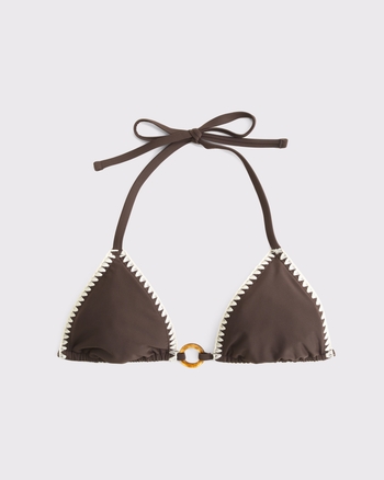 Women's Halter String Hardware Triangle Bikini Top | Women's Clearance | Abercrombie.com