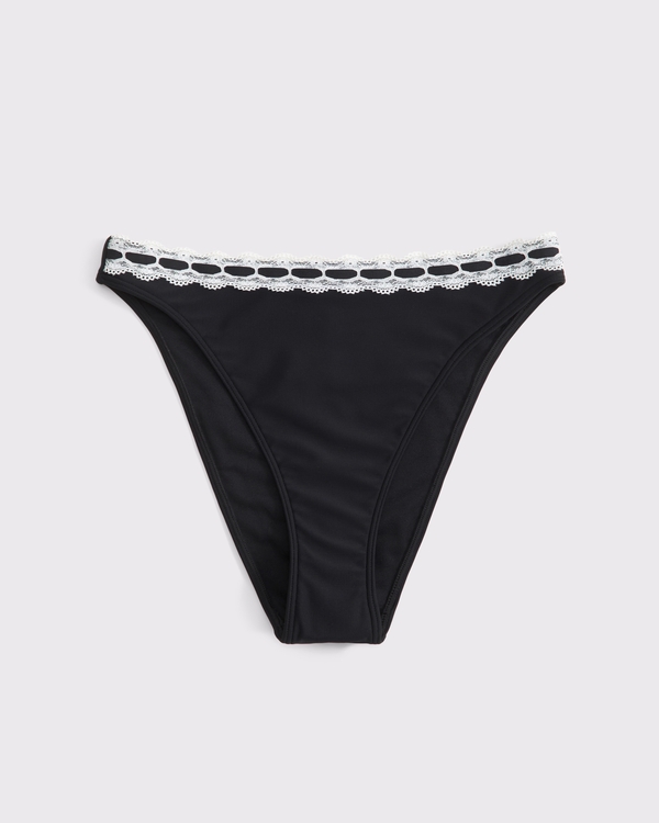 Mid Rise High-Leg Moderate Bottom, Black view 1
