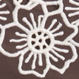 brown floral embroidered