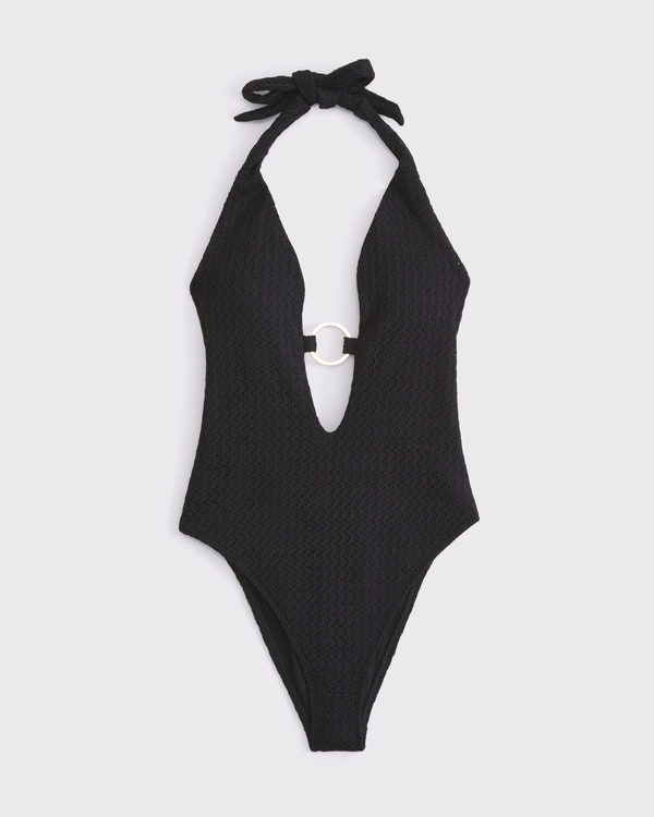 A&F Isla Crochet-Style One-Piece Swimsuit